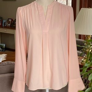Calvin Klein soft pink long sleeve blouse size M petite